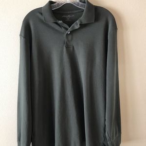 Eddie Bauer Mens Long Sleeve Polo